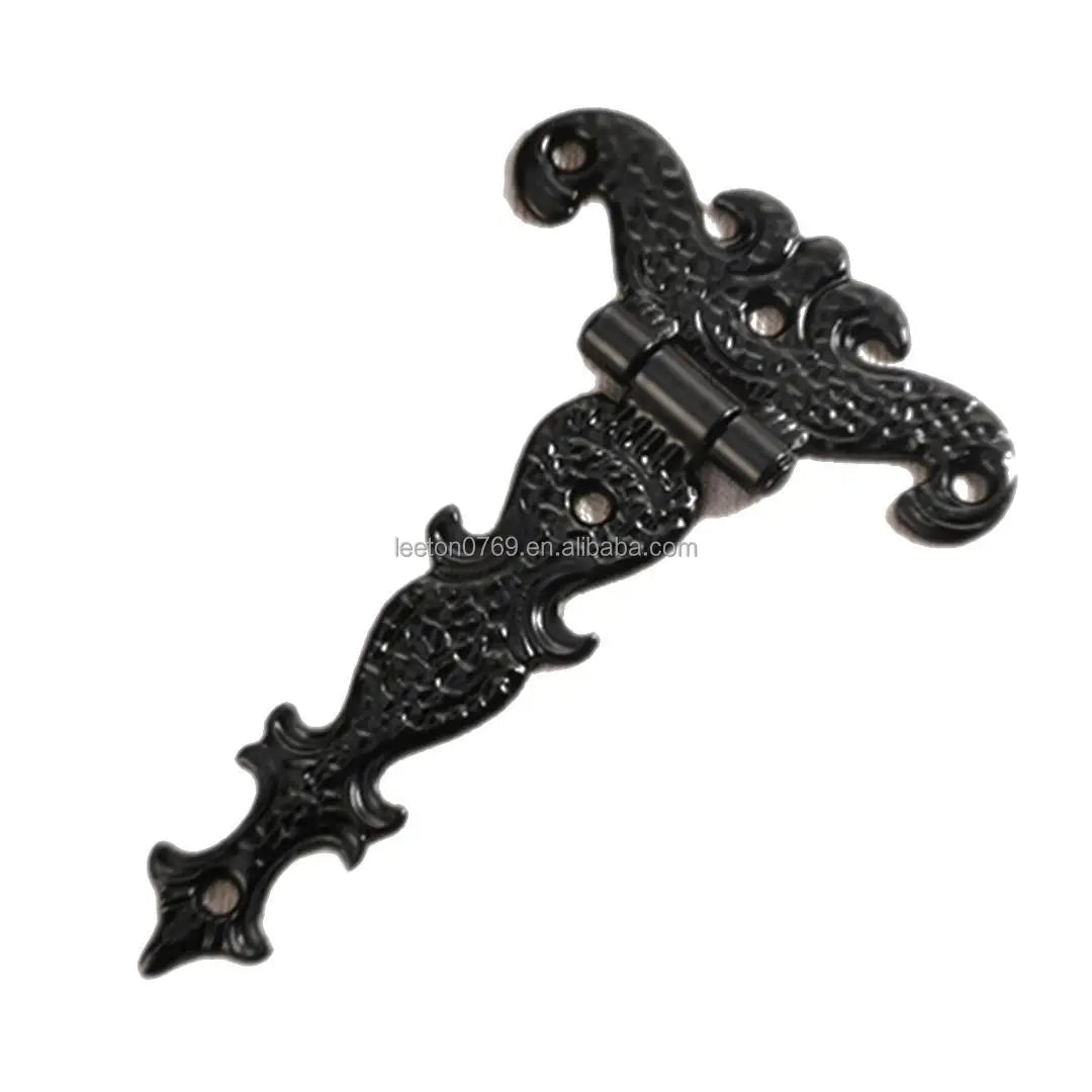 Factory Supply 113 X 69mm Black White and Anti-brass Colored Metal Flat Butt Hinge for Wooden Boxes