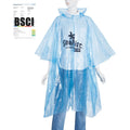 Multiple Colors Plastic Disposable Raincoats Men and Women Printed Logo Rainponcho Outdoor Touring Rain Ponchos