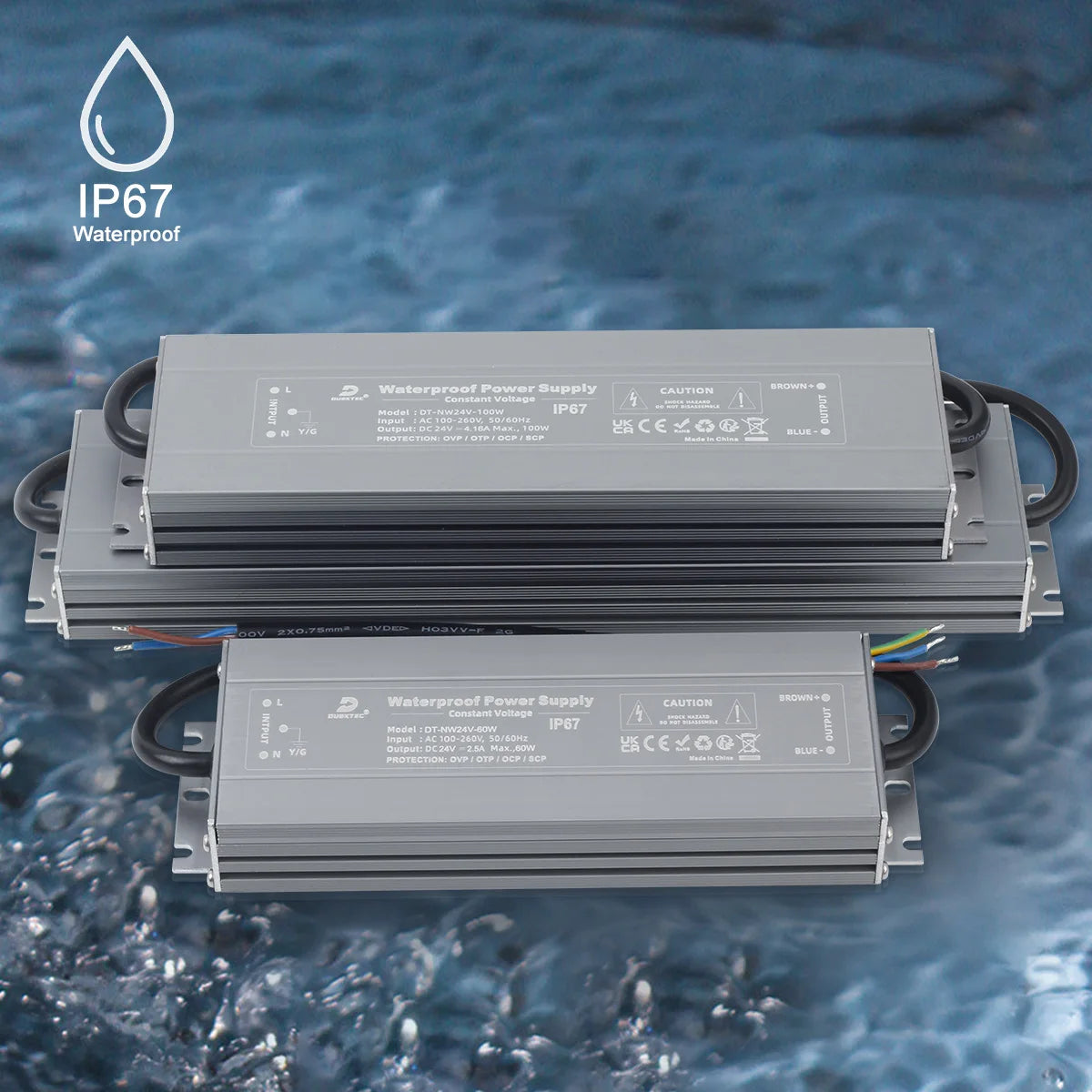 Ultra Thin 12V/24V 2.5A - 25A 60w 100w 200w 300w 400w Ip67 Slim Led Switching Waterproof Power Supply Transformer