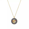 New Arrival Women's Fashion 18K Gold Filled Micro Mosaic 2mm Diamond Zodiac Sign Luck Necklace Wholesale Stainless Steel Jewelry