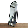 Wholesale Luxury Arched Standing Dressing Large Wall Floor Mirror Custom Black Gold Glass Big Standing Mirror