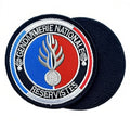 Custom Woven Embroidered Heart Patches with for Hook Sew-On Badges for Uniforms-Fabric 3D