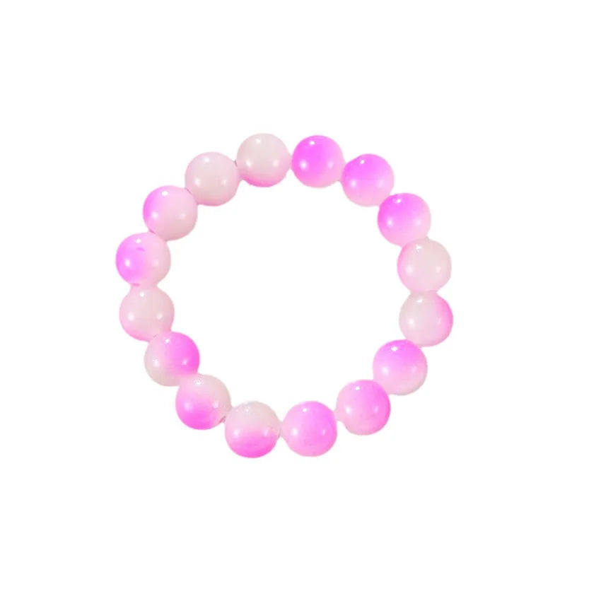 AA016204 Hot Sale Girl Play Finger String Gradient Beads Bracelet for Women 12mm
