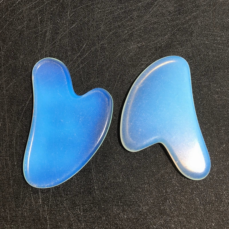 Huiying Natural Opalite Face Gua Sha Scraping Therapy Heart Face Guasha Tools