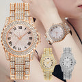 OEM Luxury Diamond  Out Watches for Women Design Crystal Wrist Watches Jewelry Custom Logo