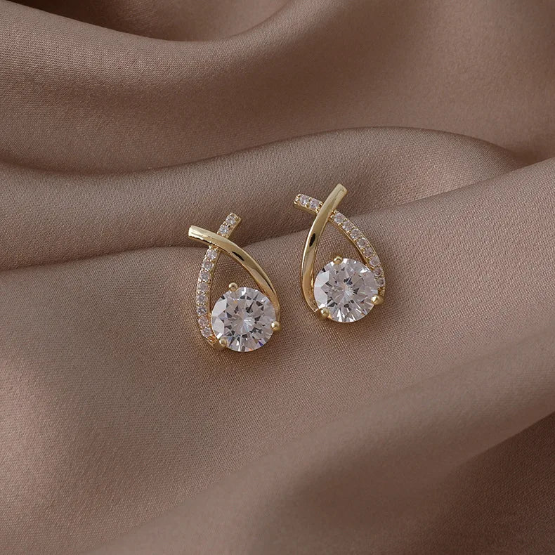 2022 Fashionable Hot Sale Zircon Earrings Studs Luxury Women Earring High Quality Jewelry