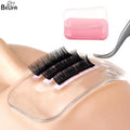 Private Label Tile Flexible Eyelash clear pink Silicon Forehead Working Silicone Lash Extension Tray Holder Pad for Head