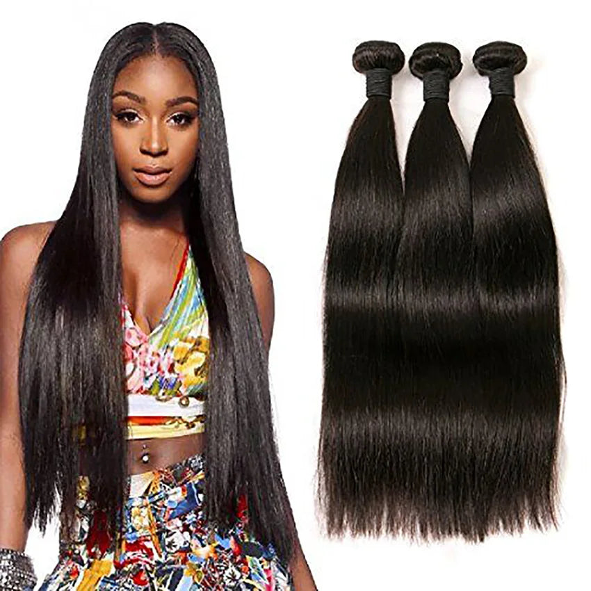 Cheap Virgin Remy Hair Extensions VendorSilky Straight Mink Brazilian Human Hair Pre Plucked Bundle With Lace Closure & Frontal