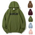 Hot Sale Men's Spring Gym Hoodie Added Front Logo Silk Screen Printed Olive Green Polyester/Cotton Regular Fit Breathable Hooded