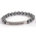 Fashionable Jewelry Custom Bar Engraved Bracelet Best Sale 8mm10mm 12mm Natural Stone Bracelet  Bead Elastic Rope Bracelet