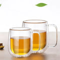 Ready to Ship Heat Resistant Glass Tumblers with Wood Lid and Handle