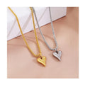 New Stainless Steel Creative Cauliflower Chain Necklace Simple Heart Pendant Necklace Jewelry for Women