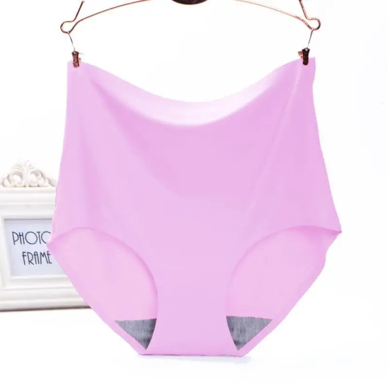 High Waist Women's Panties Seamless  Underwear Ice Silk Invisible No Trace Panties Underpant