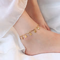Bohemian Style Tarnish Free Waterproof Gold Plated Anklet Heart Shaped Pendant Feet Jewelry Anklet