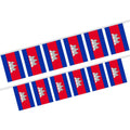 Wholesale 5.5x8 Inches Cambodia String Bunting Flags for Indoor and Outdoor Decoration(20pcs/set)