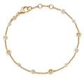 LOZRUNVE 925 Sterling Silver Bohemian Fashion Mini Star Diamond CZ Charm Bracelet Women Gold Plated