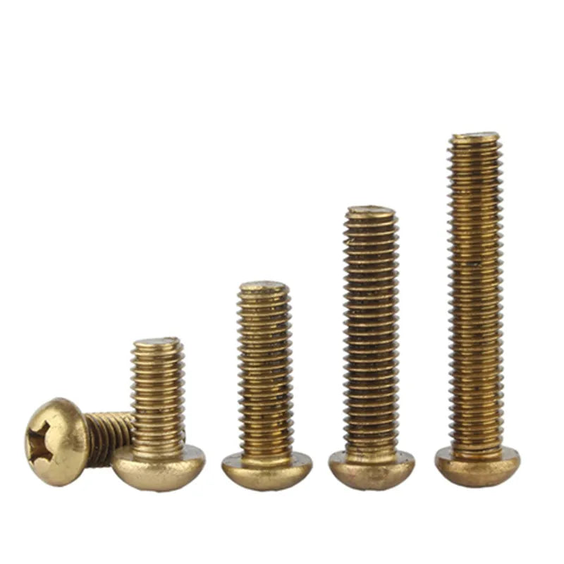 M2 M2.5 M3 M4 M5 M6 M8 Solid Brass Phillips Cross Pan Head Machine Screws Bolt