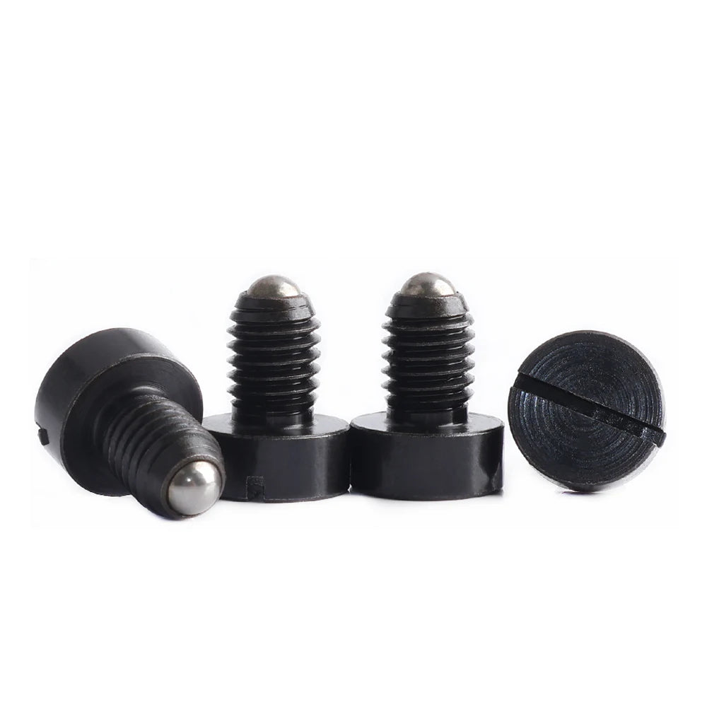 VCN417 VEICH Brand Metric Slotted Ball Plunger Carbon Steel Spring Threaded Positioning Bolt M4-M12 Black Finish Industrial Use