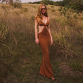 Wholesale Backless Wedding Dress Knitted Elegant New Design 2024 Long Dress Backless Cut Out Spring Summer Dresses