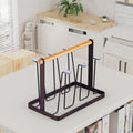Kitchen Office Wooden Metal Cup Drying Holder Bamboo Storage Rack for Mugs Cups Organizer OEM/ODM Design Welcome