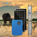 Handuro 380V 4KW 18m^3/H 150M 4inch Borehole Solar Submersible Water Pump With Panels