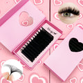 Natural Soft Bulk Individual Eyelash Extensions Synthetic Matte Black Cashmere Volume Lash Extension Trays Whole Sale