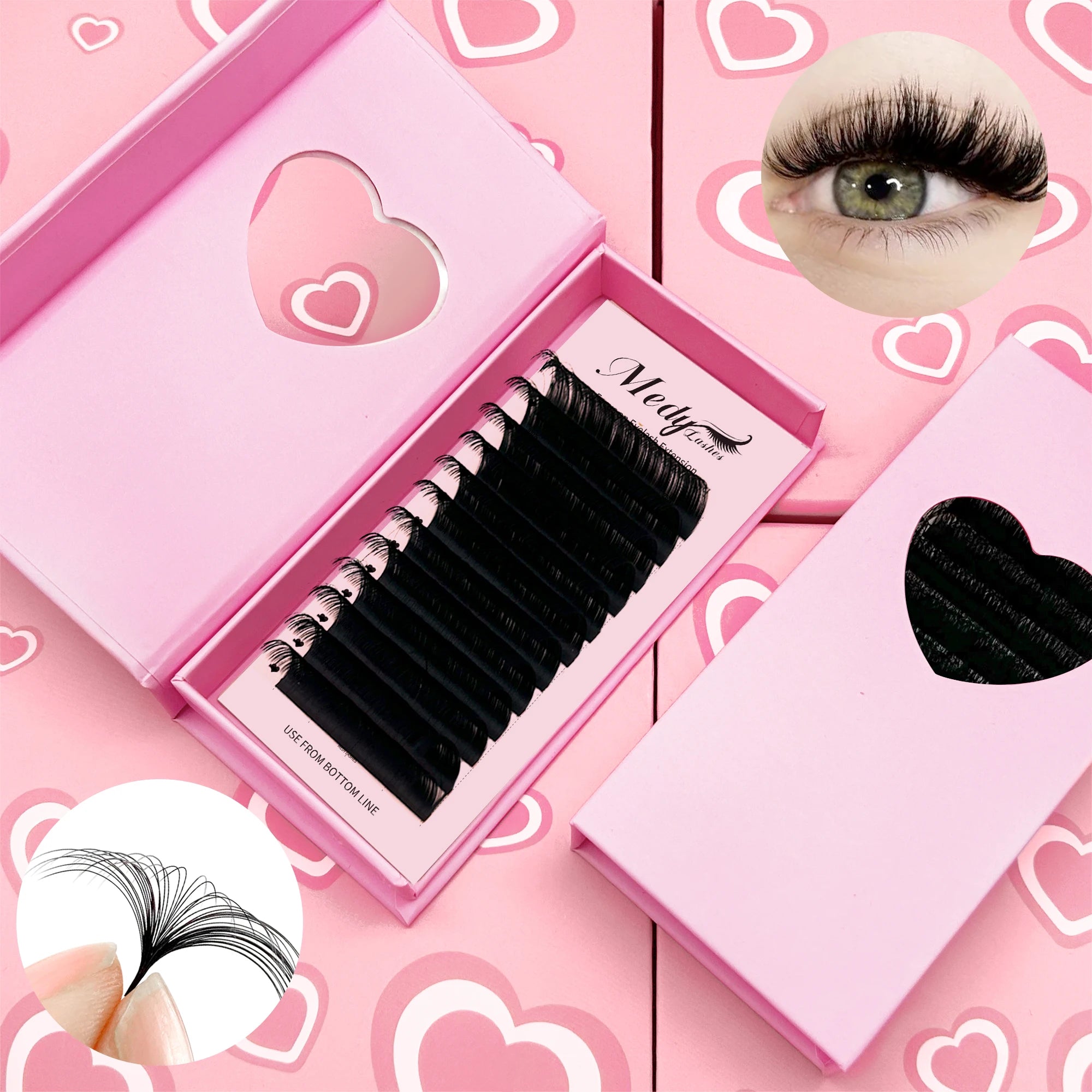 Natural Soft Bulk Individual Eyelash Extensions Synthetic Matte Black Cashmere Volume Lash Extension Trays Whole Sale