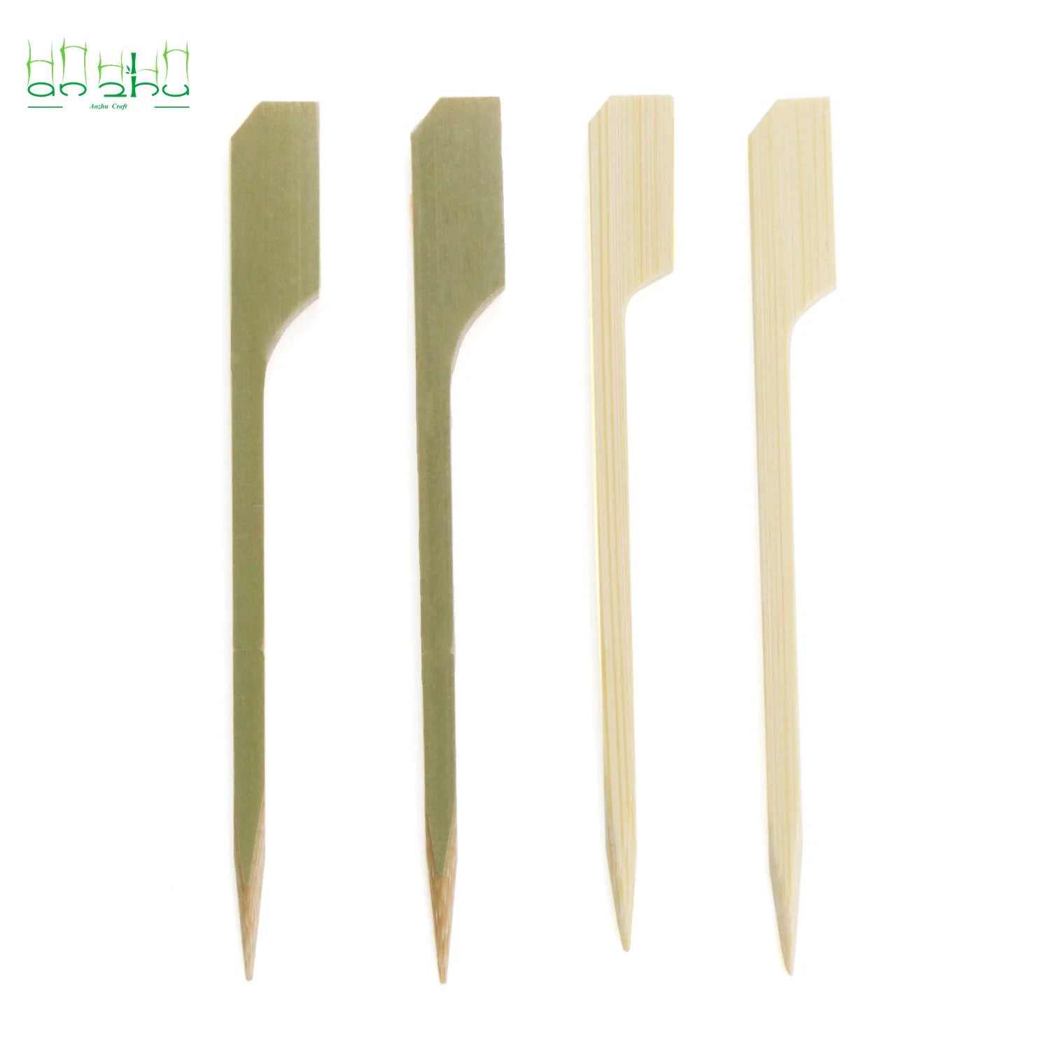 Bamboo Barbecue Teppo Skewers Heat Resistant Non-Stick Long Handle Eco-Friendly Grill Pick Kebab Sticks