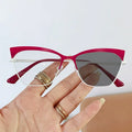 2024 Women Color Change Metal Frames Anti Blue Light Optical Frames Photochromic Eyeglasses Cat Eye Spectacles