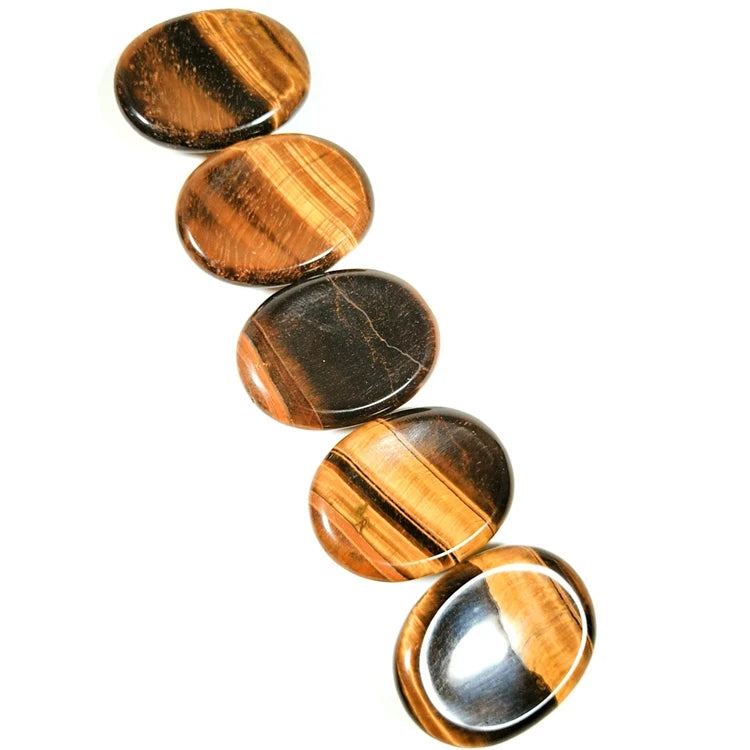 Diy Natural Yellow Tiger Eye Worry Stone Wholesale Crystal Thumb Stone Palm Stone Buy From Navazish Agate Export