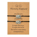 2026 New Classic Boho Elephant Woven Bracelet Set Custom Friendship Card for Couples for Gift or Partyaccept Customization Style
