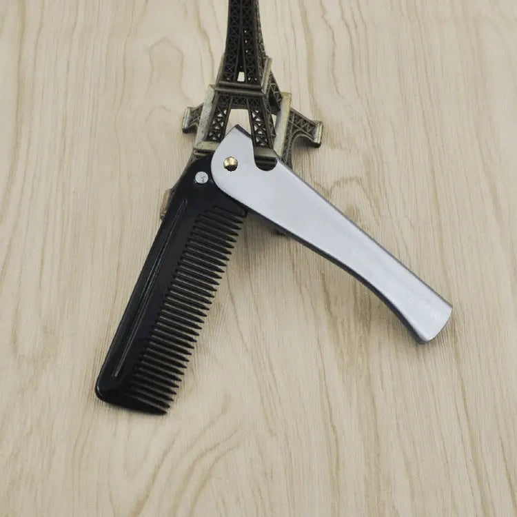 Factory Customized logo Color  Light Elastic Dense Tooth Folding Comb  Wide Tooth Texture  Men's Style Folding Comb
