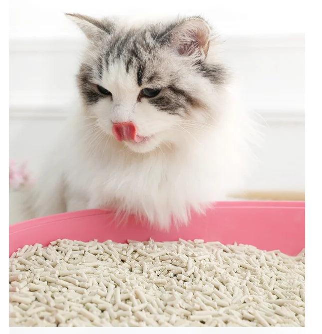 Factory Price Eco-Friendly Dust Free Water Absorption Flushable Clumping Tofu Cat Litter Pellets Crushed Tofu Weiang Gaomi