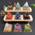 5cm Healing Crystals Resin Energy Orgone Organite Pyramid Chakra Orgone Pyramid Zodiac Orgonite Pyramid