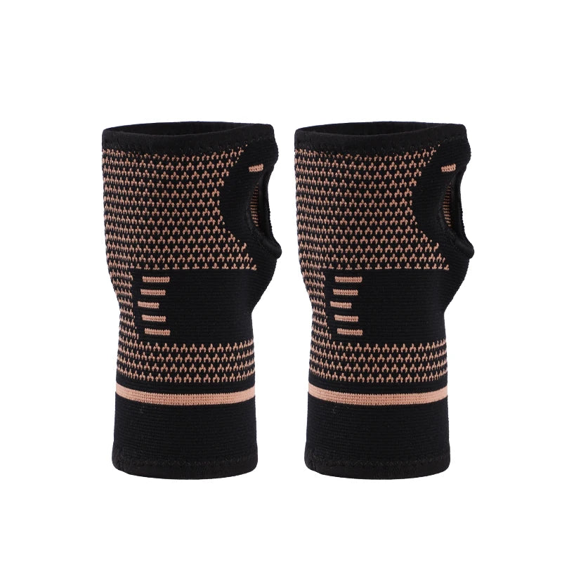 KS-6047# Copper Compression High Quality Wrist Sleeve Palm Support Carpal Tunnel Wrist Brace