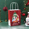 Cartoon Christmas Shopping Party Gifts Candy Packaging Handheld Bags Wholesale Christmas Gift Kraft Paper Bags