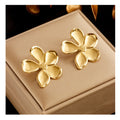 2023 Tarnish Free Jewelry Earrings 18k Pvd Gold Plated Flower Stud Earrings Stainless Steel Women