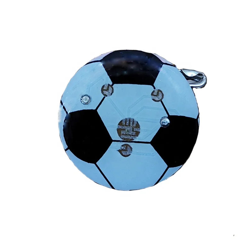 Red Star Heart Shape Football Badge 3 LED Flashing Pin 2.5cm 5 Hours Battery Life Plastic Switch for Football Party Decorations