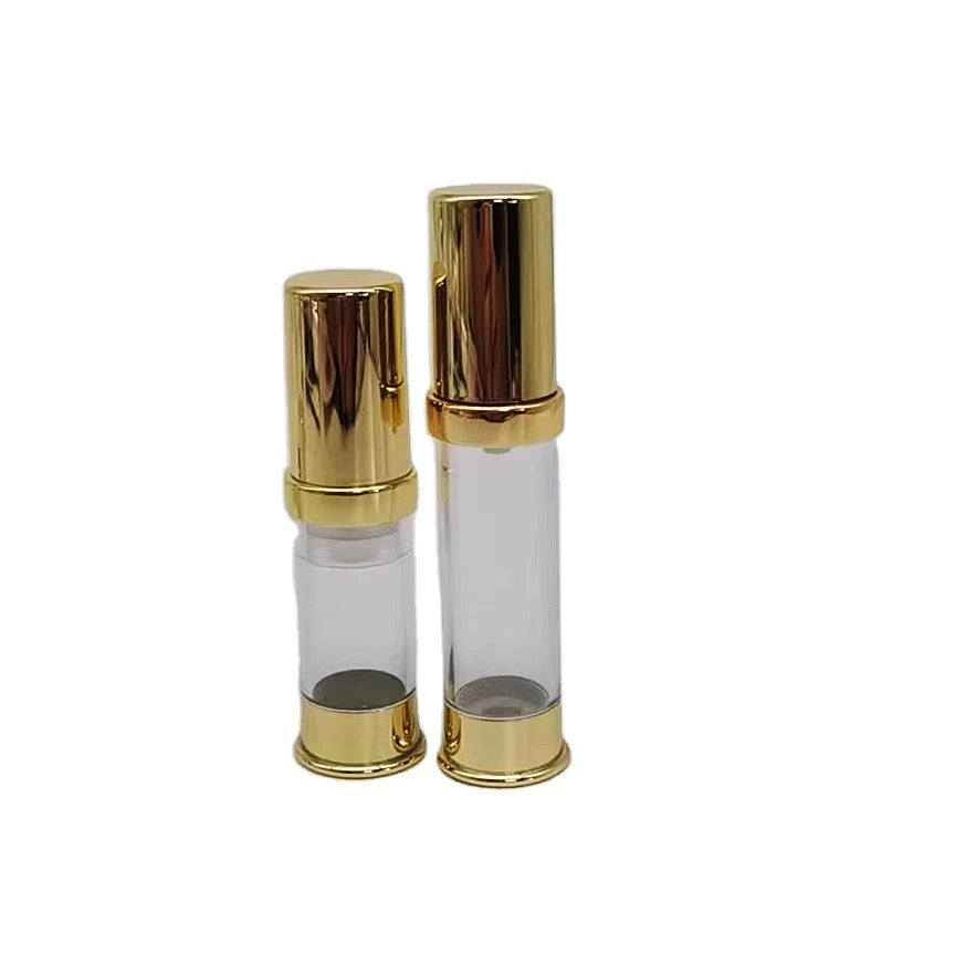 Tock Clear Gold and Silver Lid 30ml 50ml Plastic Spray Fine Mist Bottle 15ml Airless Eye Cream Bottle