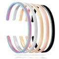 Wholesale Blank 304 Stainless Steel rainbow Jewelry Metal Bracelet with logo