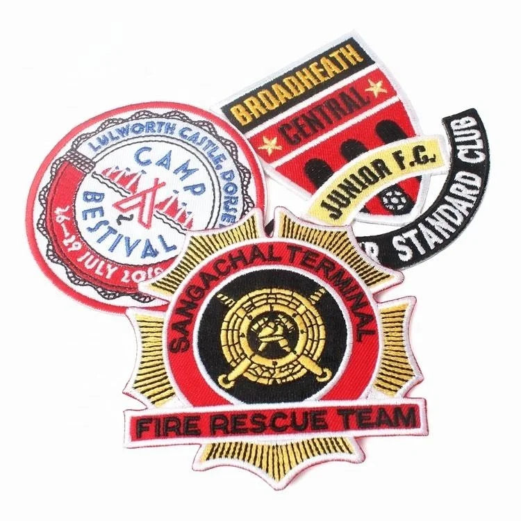 DOY Label Garment & Processing Accessories Design Custom Logo Embroidered Border Embroidery Patch for Clothing