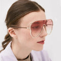 2024 Custom Logo Manufacture Hot Sale Women Sunglasses Big Frame Sunglasses Y2K Shaped Shades Wholesale