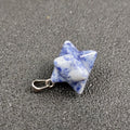 Crafts HY Hot product New Agate Crystal David Star Merkabar Pendulum Necklace for decorating gift