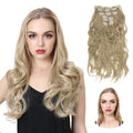 2023 SARLA 20" Wholesale High Quality Cheap High Temperature Synthetic 7pcs Long Curly Seamless Clip-in Hair Extensions Women