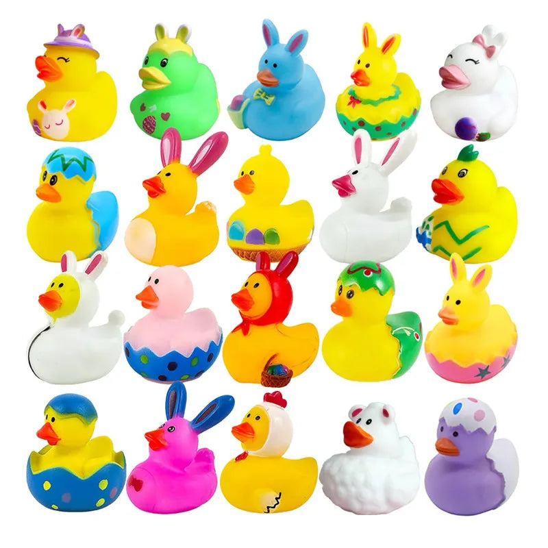 Easter Rubber Ducks  Mini Bunny Duckies Bath Toys for Baby Showers Accessories Kids  Easter Basket Stuffers and Party Favors