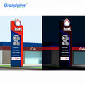 Illuminated Signage for Gas Station Led Display Pylon Gas Station Digital Signage Petrol Station Signs