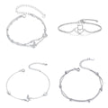 925 Sterling Silver Fashion Jewelry Bangle Fine Jewelry Bracelets Wholesale Making Butterfly Cat Simple Adjustable Bracelet