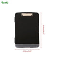 Good Quality SENTU Brand Zhejiang Made Black Plastic Foldable Clipboard with Pen Holder and Storage 36.5x24.5cm Office Use
