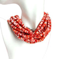 Spiny Oyster Roundel Beads 6 mm Size Natural Spiny Oyster red Color Origin Mexico