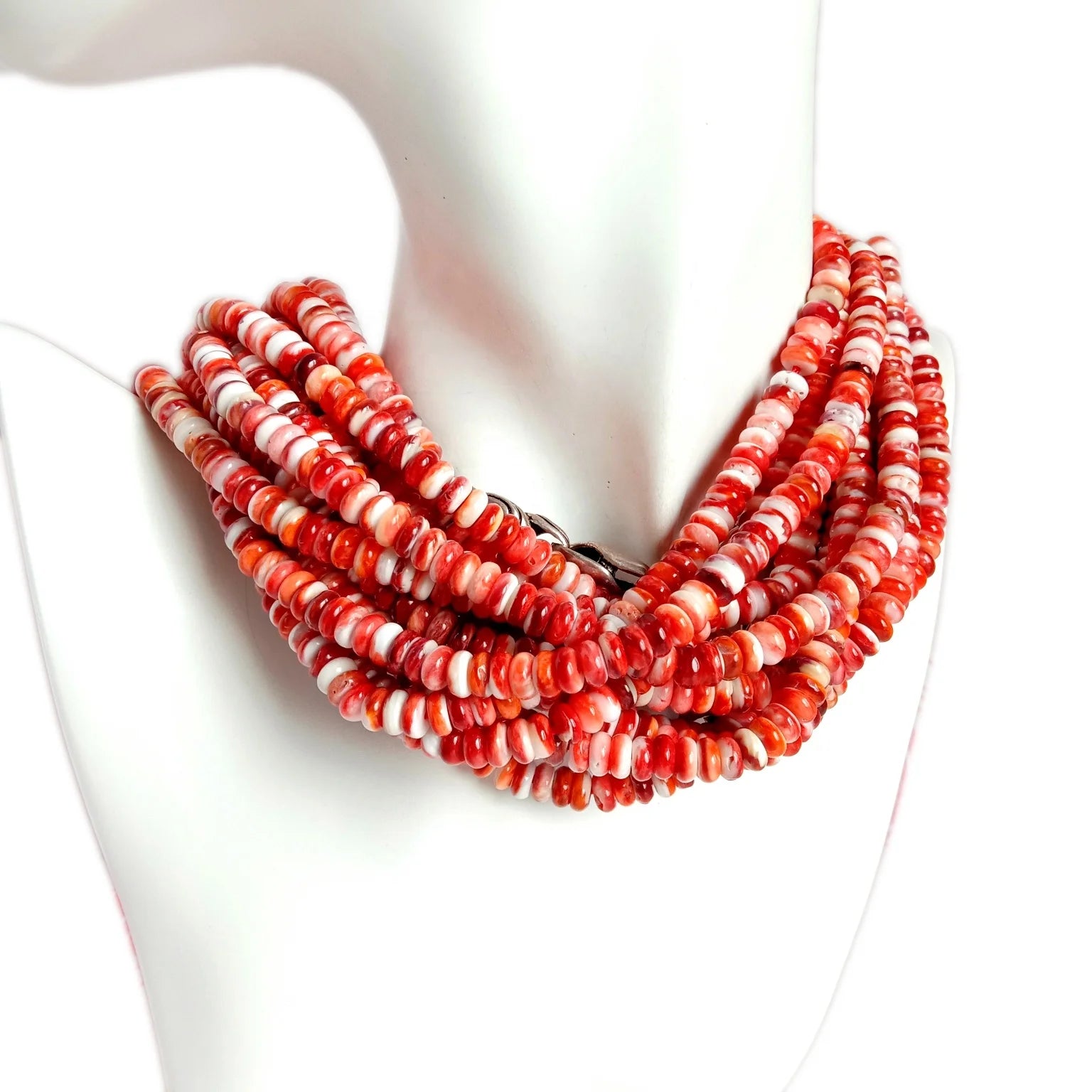 Spiny Oyster Roundel Beads 6 mm Size Natural Spiny Oyster red Color Origin Mexico